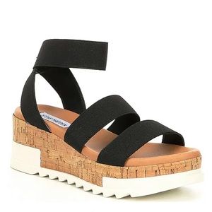 Steve Madden Bandi Elastic Cork Flatform Sandals
